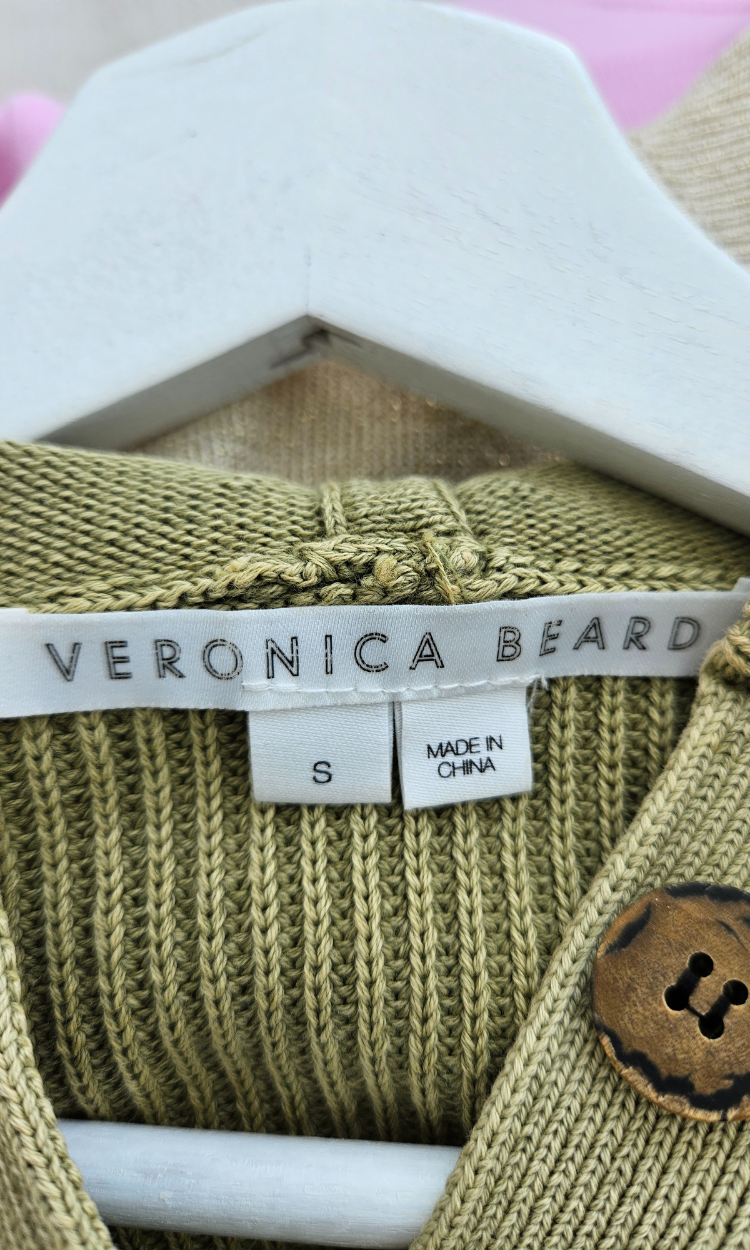 Veronica Beard Ursina Hooded Rib Knit Sweater Size Small