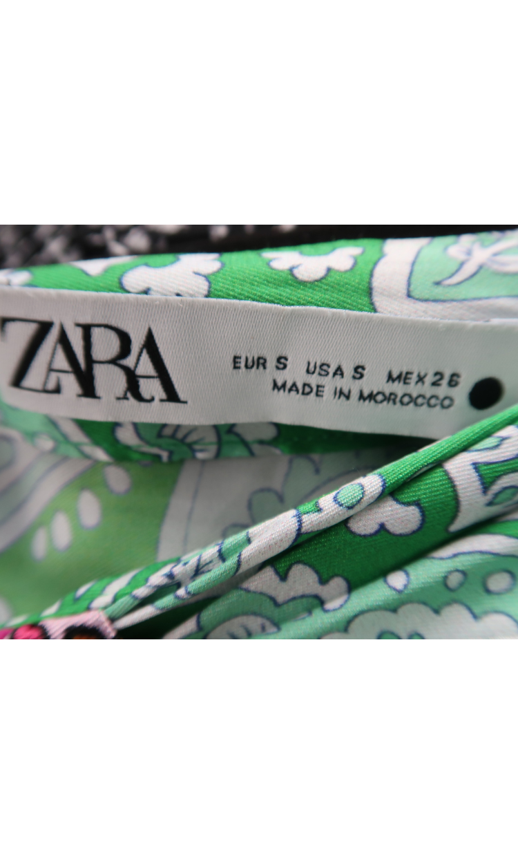 Zara Printed Midi Skirt Size Small